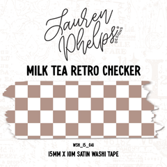 Milk Tea Retro Checker 15mm washi