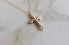 14k Gold Crucifix Necklace