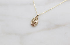 14k Gold Miraculous Medal Necklace