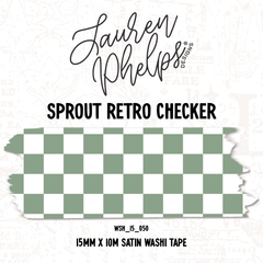Sprout Retro Checker 15mm washi