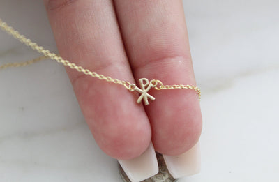 14K Gold Chi Rho Necklace