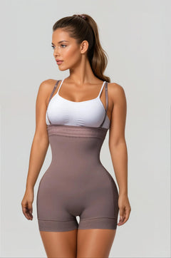 Open-Bust Strapless Short Body Shapewear
