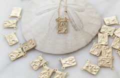 14k Gold Scapular Necklace