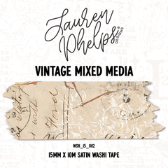 Vintage Mix Media 15mm washi