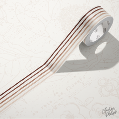 Neutral Stripes 15mm washi