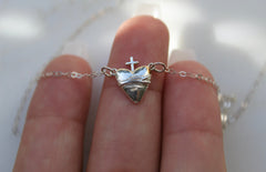 Sacred Heart of Jesus Necklace in Sterling Silver