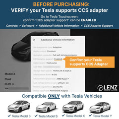 LENZ CCS1 to NACS Port (Tesla) Charging Adapter