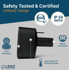 LENZ CCS1 to NACS Port (Tesla) Charging Adapter