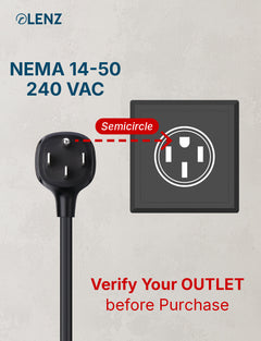 NEMA 14-50 Adapter Compatible with Tesla Gen 2 and Gen 3 Mobile Chargers Extended 16" Length