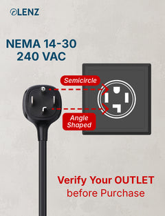 NEMA 14-30 Adapter Compatible with Tesla Gen 2 and Gen 3 Mobile Chargers Extended 16" Length