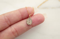Miraculous Medal Necklace #7 in Bronze