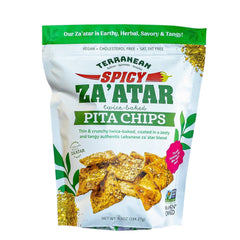 24 Pack Pita Chip Variety (8 Za'atar Pita Chips, 8 Spicy Za'atar Pita Chips, 8 Sea Salt Pita Chips)