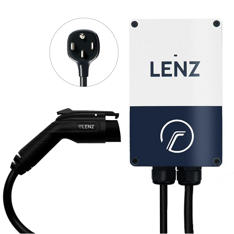 LENZ Level 2 Plugin 40 A Home Charger Weather-Proof Corrosion Resistant UL 2594 (ETL Listed)