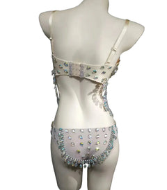 AB Crystals Beaded Showgirl Costume Set