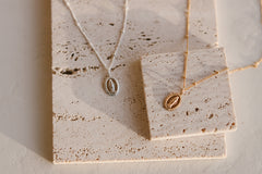Dainty Miraculous Medal Necklace in Silver