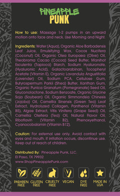 Anti-Aging Face Moisturizer-Vanilla and Lavender Natural & Organic