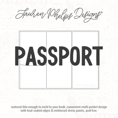 Passport | Clear Soft Vinyl Notebook Cover | 3 sizes