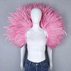 Festival Carnival Feather Shoulder Shawl