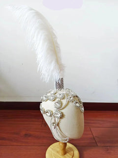 Rhinestone Feather Headdress