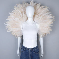 Festival Carnival Feather Shoulder Shawl