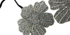 Handmade Crystal Flower Embroidery Rhinestone Costume Bra