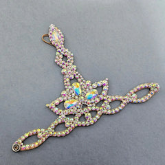 AB Rhinestone Hand Chain Bracelet