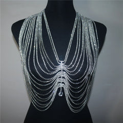 Crystal Tassel Drop Pendant Body Chain
