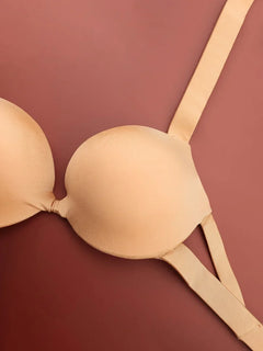 Handmade Steel Ring Gathered Nude Performance Bra Cup
