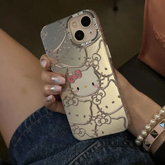Kawaii Hello Kitty Phone Protective Case Miniso Anime Lovely Girl Good-Looking Full Screen Powder