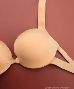 Handmade Steel Ring Gathered Nude Performance Bra Cup