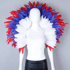 Festival Carnival Feather Shoulder Shawl