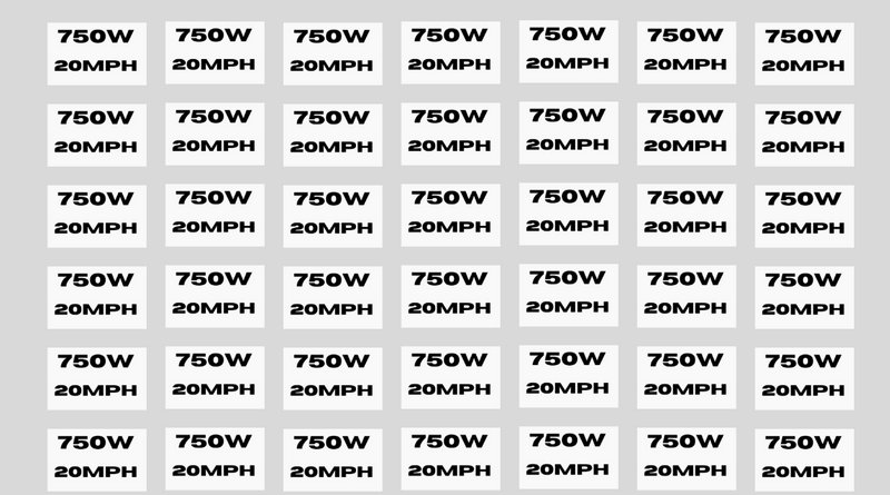 750w 20mph  1 sticker