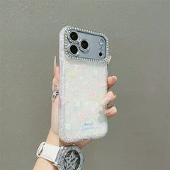 Luxury Bowknot Flowers Shell Pattern Phone Case For iPhone