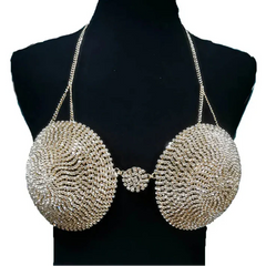 Circle Crystal Bra Top