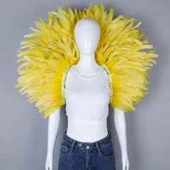 Festival Carnival Feather Shoulder Shawl