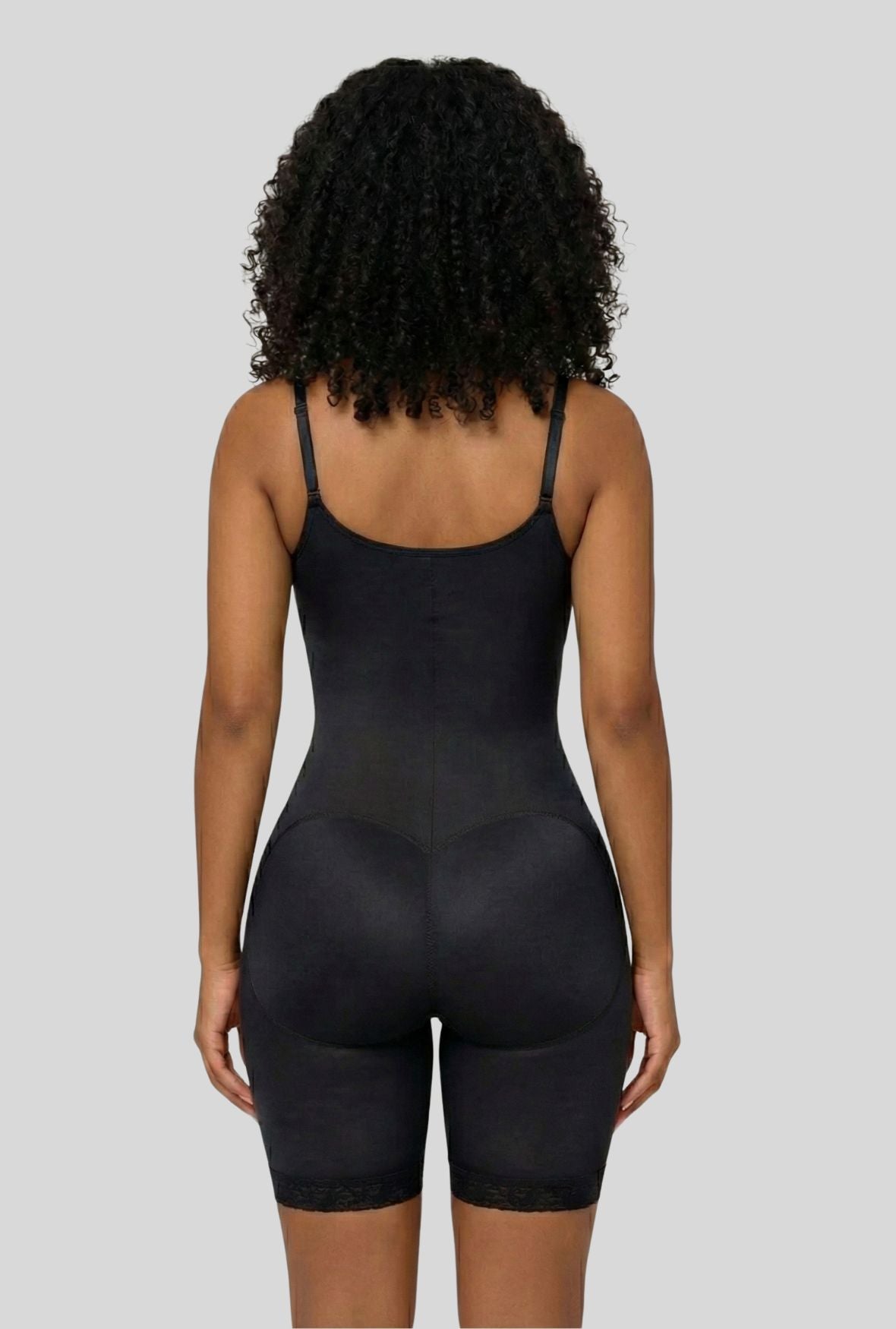 Open Bust Full Body Suit MIid-Thigh w/Front Zipper & Lace