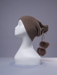 Darkhan: Neck Warmer and Hat in One - Pure Mongolian Cashmere and Fur