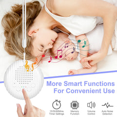 Portable White Noise Sound Machine For Baby Adult With 10 Soothing Sounds Volume Control Timer Settings Noise Detection Compact Size for Sleep Aid Off
