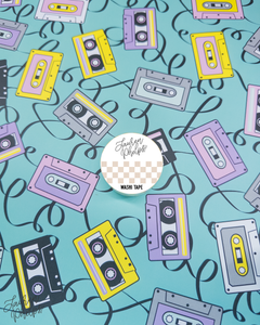 Oatmeal Retro Checker 15mm washi