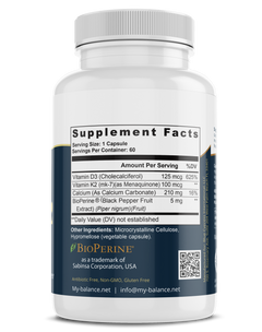 Vitamin D3 + K2 with BioPerine®
