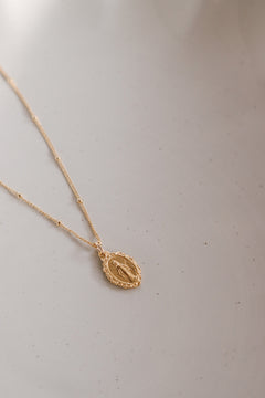 Intricate Miraculous medal necklace